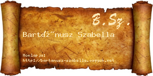 Bartánusz Szabella névjegykártya